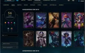 conta LoL |110 champs|60 skins |plat 2|BARATO PRA SAIR LOGO