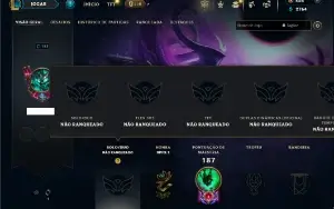 Unranked com 75 Champs e 66 Skins ( SUP / JG / TOP )
