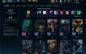 Unranked com 75 Champs e 66 Skins ( SUP / JG / TOP )