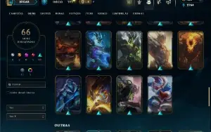 Unranked com 75 Champs e 66 Skins ( SUP / JG / TOP )