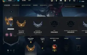Conta ouro 4 com 46 Champs e 10 Skins + 2 Fragmentos