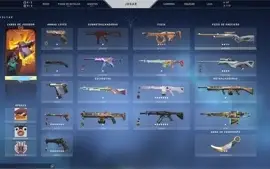 CONTA VALORANT D2, MAIS DE 1000 REAIS EM SKINS, LVL 150