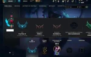 Ferro 1 com 100 Champs e 90 Skins + 4 Vitoriosas
