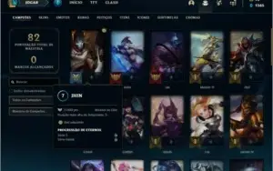 Conta platina 3 com 18 skins e 42 champs ( 2 vitoriosas )