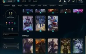 Conta platina 3 com 18 skins e 42 champs ( 2 vitoriosas )
