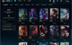 Conta platina 3 com 18 skins e 42 champs ( 2 vitoriosas )