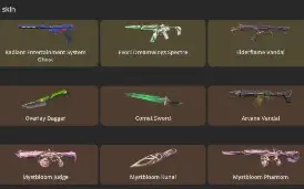CONTA 41 SKINS - 4 FACAS Mystbloom Kunai, Blades Of Primordi