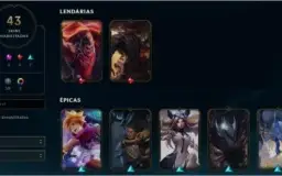 Conta de League of legends : Platina II ,
