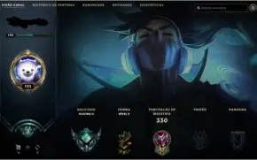 Conta de League of legends : Platina II ,