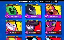 Conta brawl stars 4 lendários bem upada com diversas skins!!