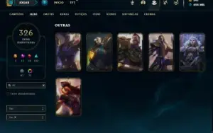 Conta Diamante 2 com TODOS os champs e 326 Skins ( MAIN JG )