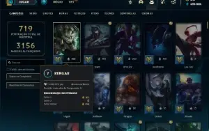 Conta Diamante 2 com TODOS os champs e 326 Skins ( MAIN JG )