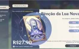 Conta maravilhosa Benção COM QIQI e KLee ambos C1