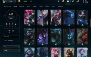 Bronze 3 com 90 Champs e 60 Skins + 2 Prestigio da Vayne