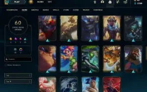 Bronze 3 com 90 Champs e 60 Skins + 2 Prestigio da Vayne