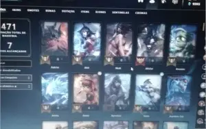 CONTA DE LOL MUITO TOP PLATINA 4 COM 322 SKINS
