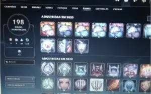 CONTA DE LOL MUITO TOP PLATINA 4 COM 322 SKINS