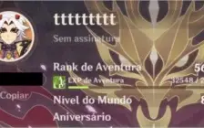 GENSHIN IMPACT CONTA AR 56 COM VÁRIOS PERSONAGENS E ARMAS T5