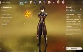GENSHIN IMPACT CONTA AR 56 COM VÁRIOS PERSONAGENS E ARMAS T5