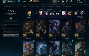Unranked com 65 Champs e 15 Skins