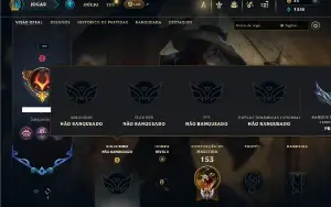 Unranked com 65 Champs e 15 Skins