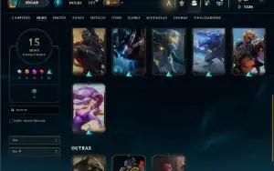 Unranked com 65 Champs e 15 Skins
