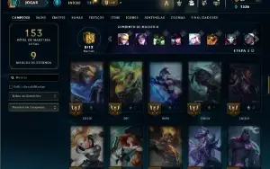 Unranked com 65 Champs e 15 Skins