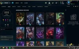 Conta Lol, quase todos os personagens, 6 skins vitoriosas, G