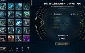 Conta league of legends/valorant/tft 1487 skins 2011 lvl 457