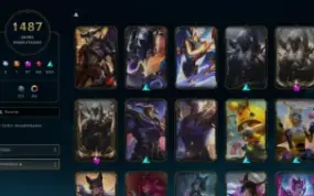 Conta league of legends/valorant/tft 1487 skins 2011 lvl 457