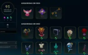 Conta league of legends/valorant/tft 1487 skins 2011 lvl 457