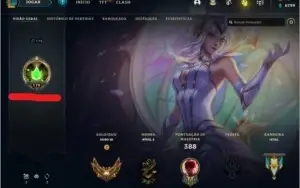 Conta gold 3 196 skins + 2 ultimate 131 campeões + 300 icone