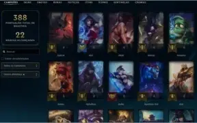 Conta gold 3 196 skins + 2 ultimate 131 campeões + 300 icone