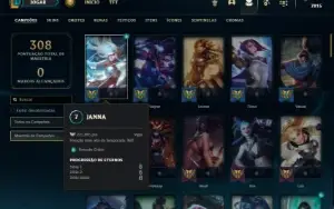 Conta Unranked com 85 Champs e 53 Skins + 8 Espolios