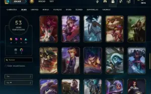 Conta Unranked com 85 Champs e 53 Skins + 8 Espolios
