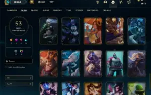 Conta Unranked com 85 Champs e 53 Skins + 8 Espolios