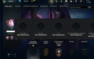 Conta Unranked com 50 Champs e 26 Skins