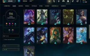 Conta Unranked com 50 Champs e 26 Skins