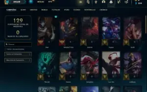 Conta Unranked com 50 Champs e 26 Skins