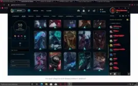 conta de lol gold 4 skins e champs !