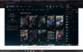 conta de lol gold 4 skins e champs !
