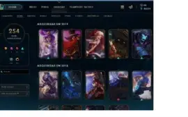 Conta Platina 4 (20 Vitorias), todos os champions, 254 skins