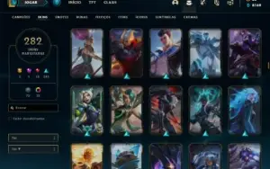 Conta prata 3 com TODOS os champs e 282 Skins + 5 Ultimates