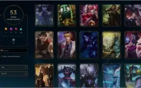 CONTA GOLD 4 COM MUITAS SKINS E CAMPEÕES