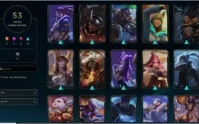 CONTA GOLD 4 COM MUITAS SKINS E CAMPEÕES