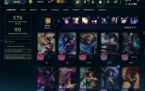 Esmeralda 2 com TODOS os champs e 503 Skins + 13 Prestigios