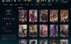 Esmeralda 2 com TODOS os champs e 503 Skins + 13 Prestigios