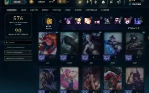 Esmeralda 2 com TODOS os champs e 503 Skins + 13 Prestigios