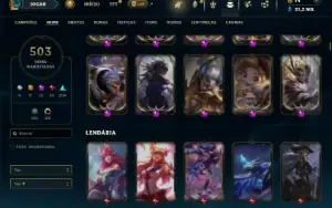 Esmeralda 2 com TODOS os champs e 503 Skins + 13 Prestigios