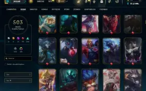 Esmeralda 2 com TODOS os champs e 503 Skins + 13 Prestigios